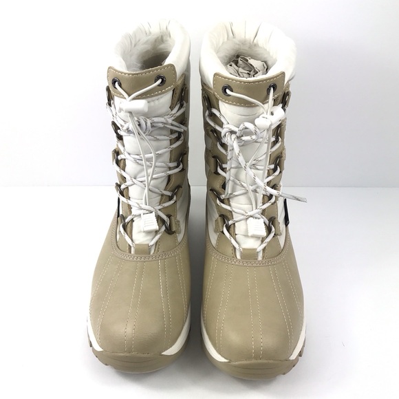 NORTIV8 Lace Up Winter Snow Boots with Thinsulate & Faux Fur Womens 10 - Picture 3 of 8